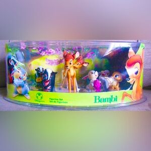 Disney Store Exclusive Bambi 7 Piece Figurine Set w/ Bambi, Flower RARE